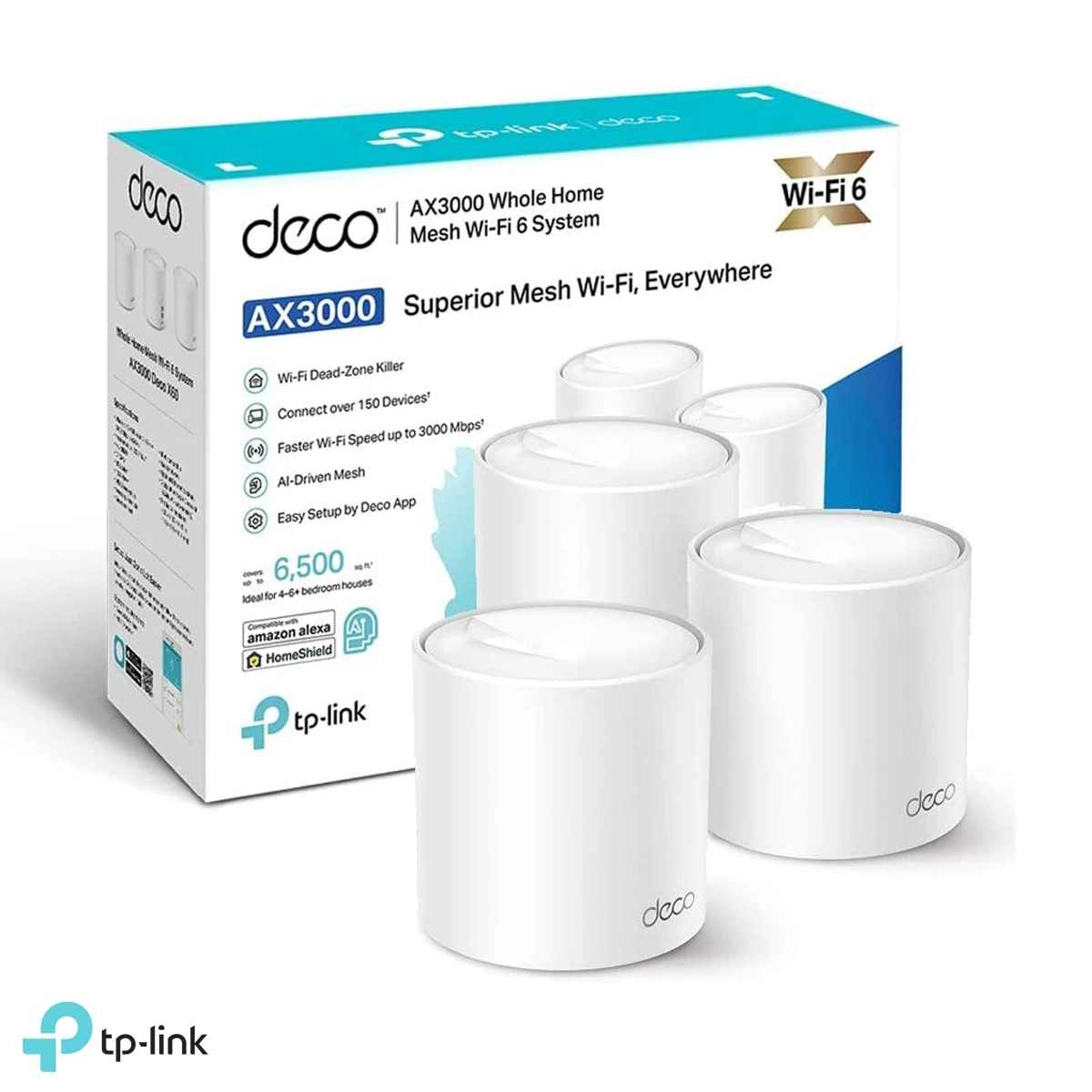 WiFi 6 Mesh AX3000 Mbps - TP-Link Deco X50(2-Pack) - Couverture WiFi de  400㎡ - Compatible avec Toutes Les Box Fibre - Cdiscount Informatique