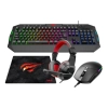 Combo de teclado, mouse, audifono y mouse pad Havit HVKB-KB501CM USB Español