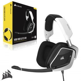 Audífonos Corsair Void RGB Elite Premium Gaming 7.1 White