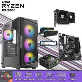 CPU Gamer Ryzen 5 5500 | 16GB RAM | 500GB M.2 | RTX 3050 6GB