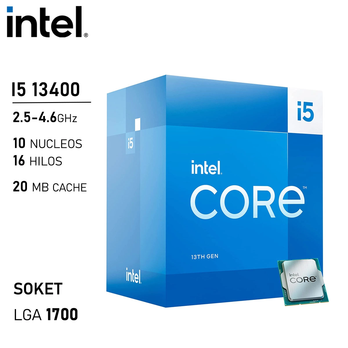 Procesador Intel Core i5 13400 2.5GHz 10 Núcleos 16 Hilos