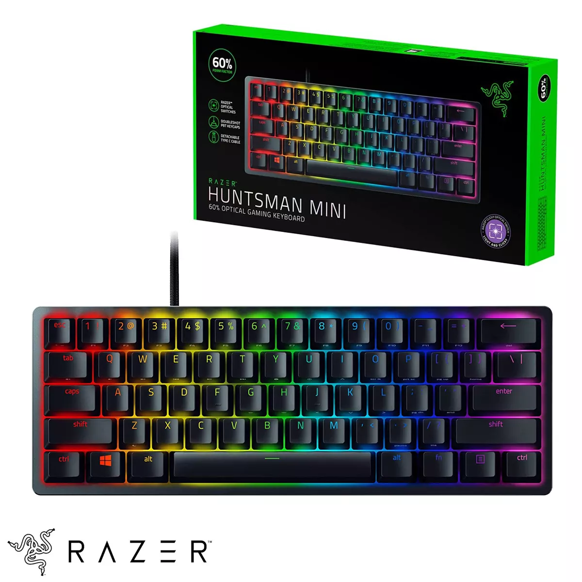 Teclado Gamer Razer Huntsman Mini 60% RGB Switch Optico