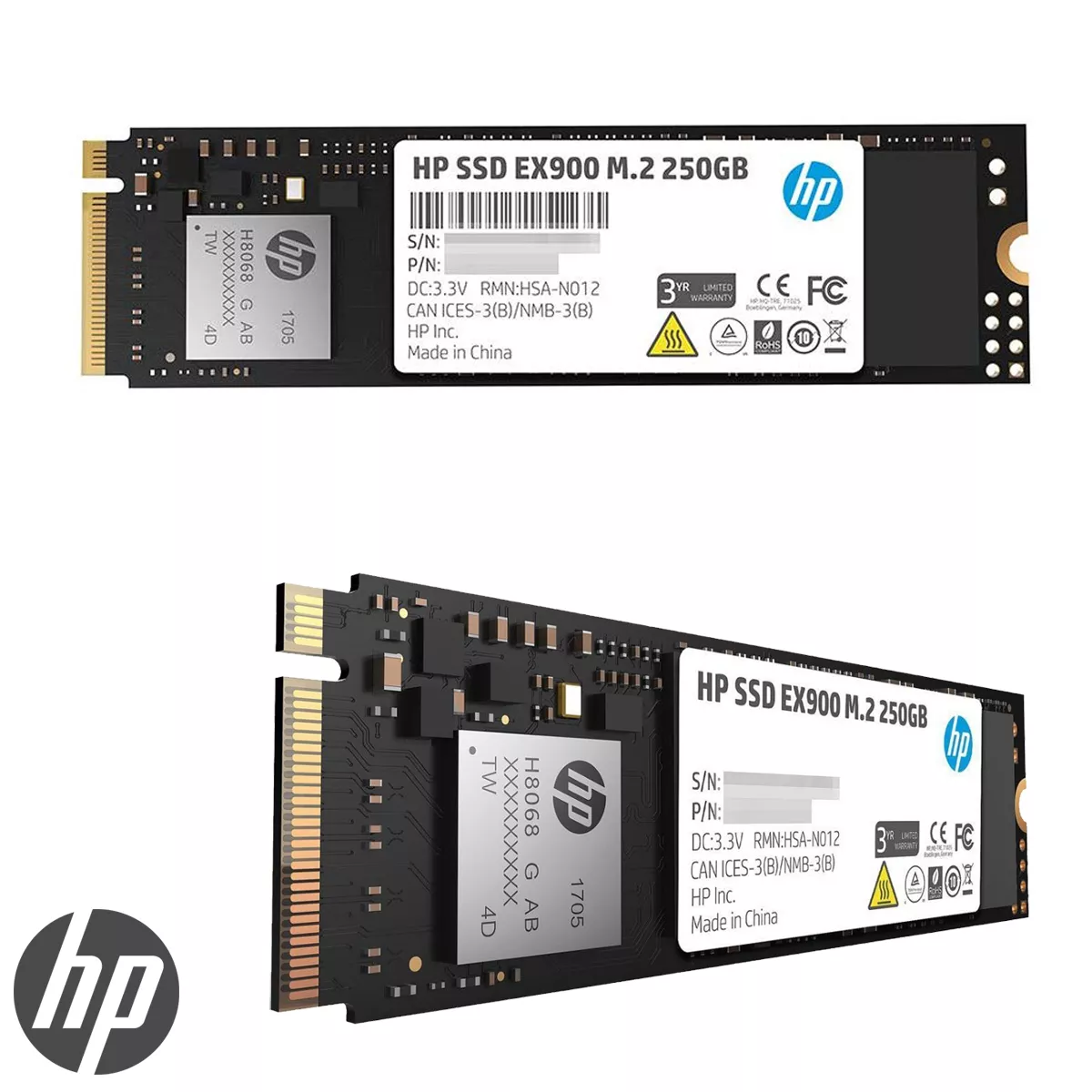 Disco sólido SSD M.2 NVMe HP EX900 250Gb Gen3x4 2100Mb/s