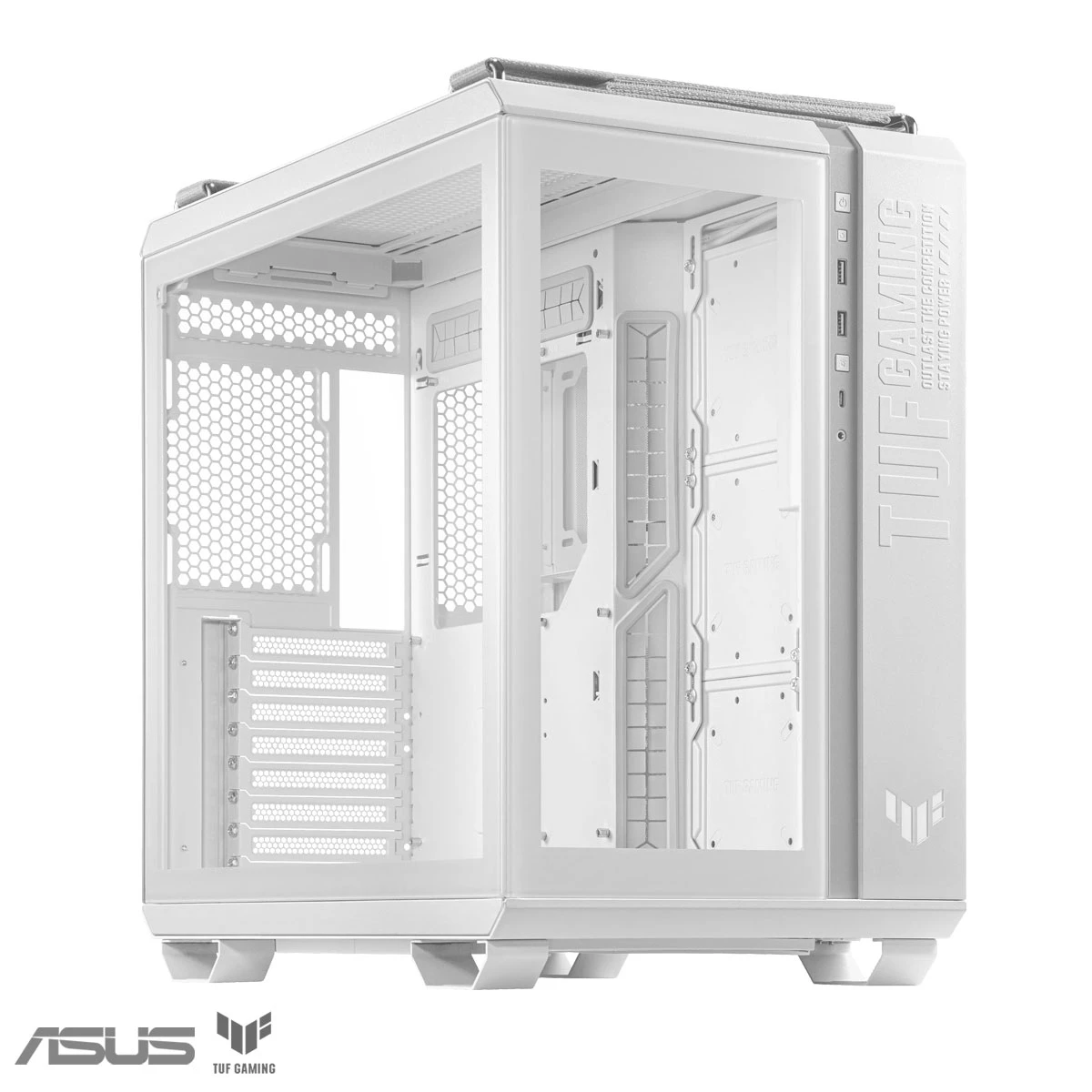 Case ASUS TUF Gaming GT502 / Vidrio lateral + frontal / Blanco