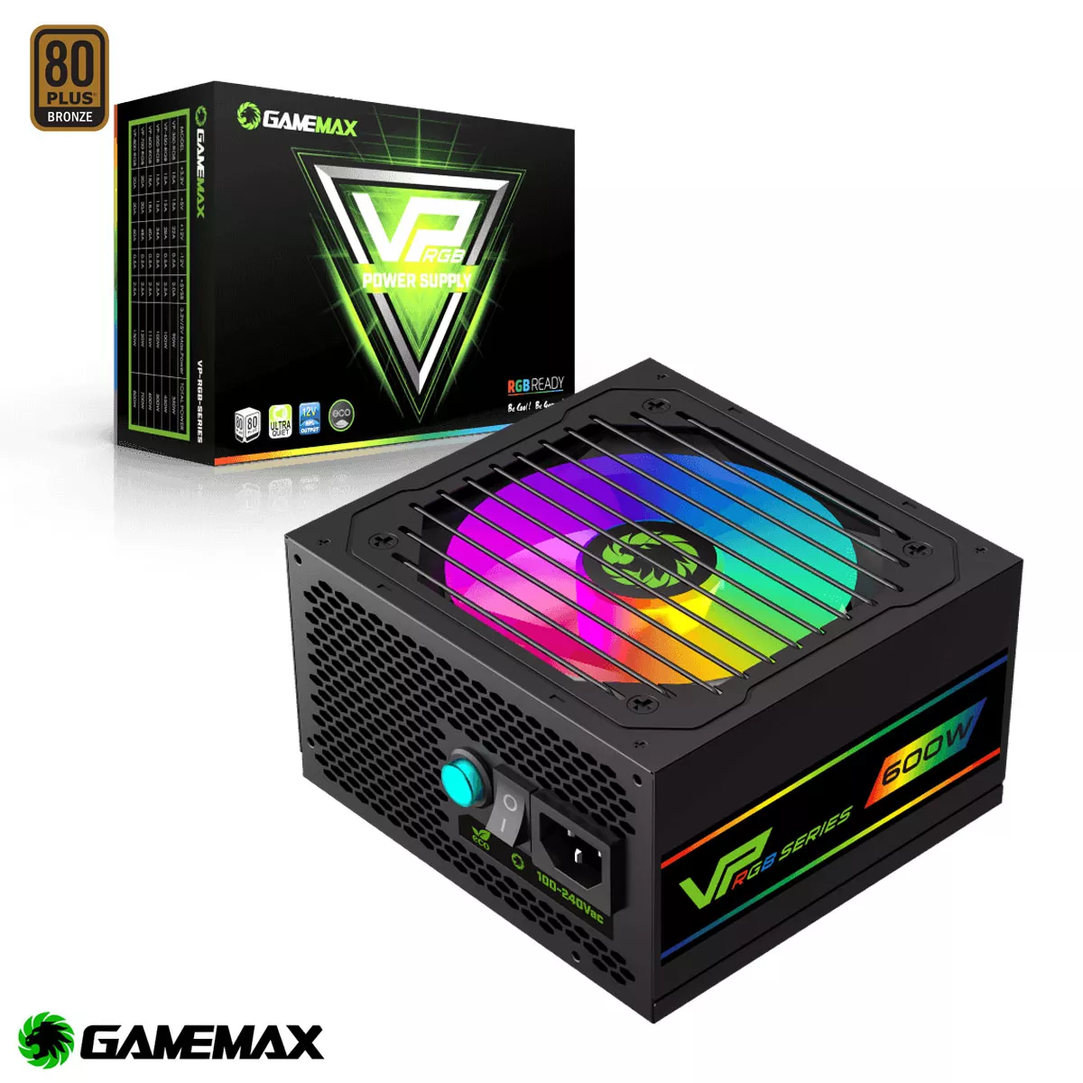 FONTE 600W GAMEMAX VP-600 80P BRONZE