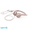 Audífonos Logitech H390 Noise Canceling con micrófono. USB. Rosa