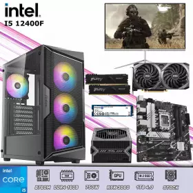 PC Gamer Intel I5 12400F | 16GB DDR4 | 1TB 4.0 | RTX 3060 12GB | Monitor 24 75Hz