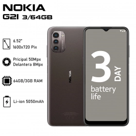 Teléfono Celular Nokia G21 3/64GB 50Mpx TA-1412/SS Gris