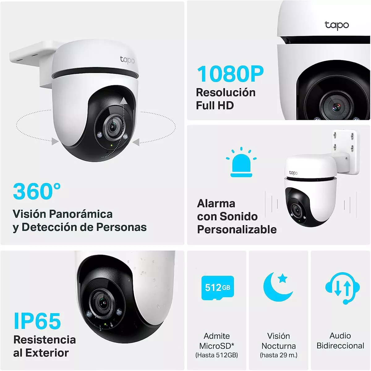 Cámara de Seguridad TP-Link Tapo C500 Exteriores motorizada