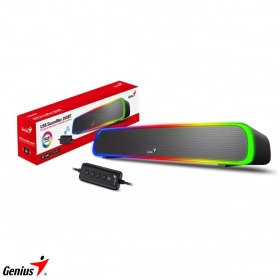 Parlante Genius soundbar 200bt luz rgb bluetooth 5.1 negro