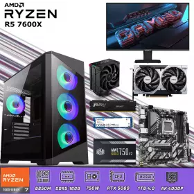 PC Gamer Ryzen 5 7600X | 16GB DDR5 | 1 TB 4.0 | RTX 5060 8GB | Monitor 24.5 200Hz