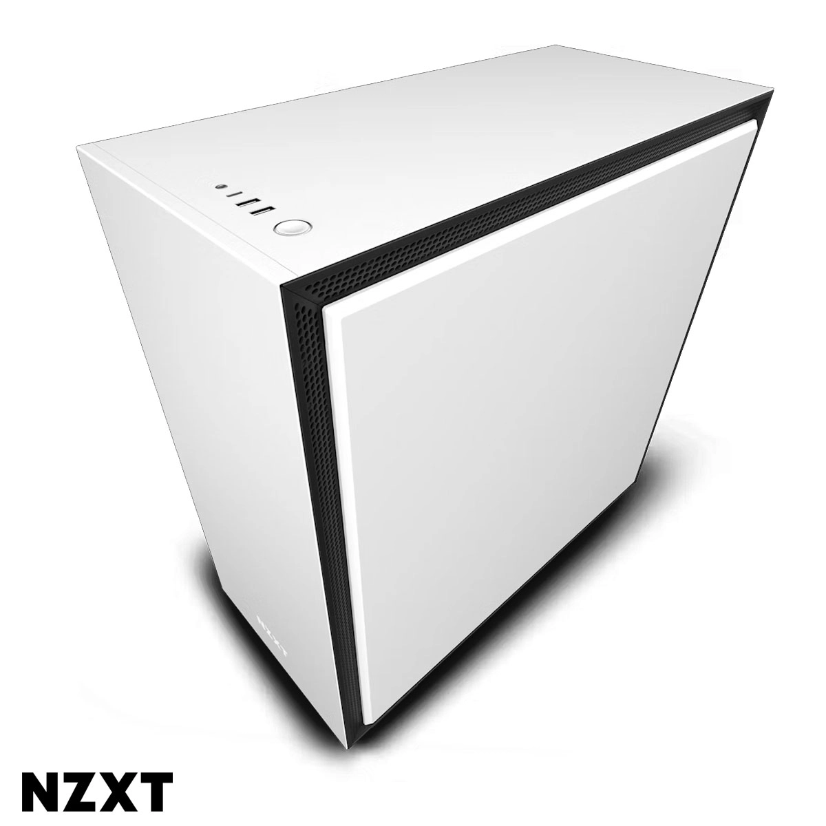 Case NZXT H710i / Vidrio templado / 4 ventilador / Blanco/ Negro