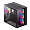 Case Gamemax Infinity Vidrio templado frontal y lateral. Negro