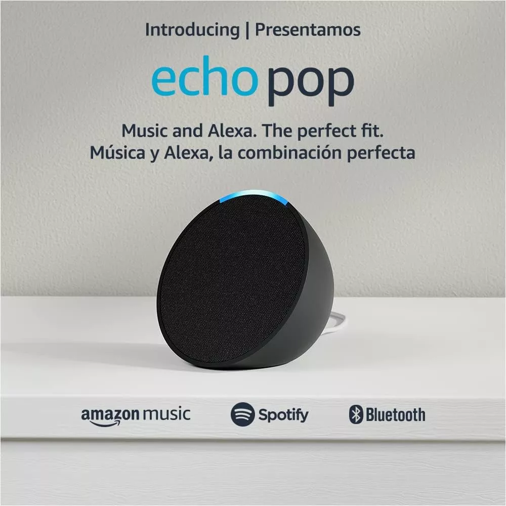 Echo Pop, Parlante inteligente y compacto con sonido definido y Alexa, Lavanda