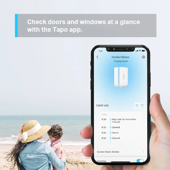 Sensor smart de contacto TP-Link TAPO T110 para puertas y ventanas