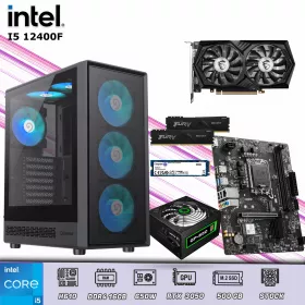 CPU Gamer Intel Core i5 12400F | 16GB DDR4 | 500GB M.2 | RTX 3050 6GB