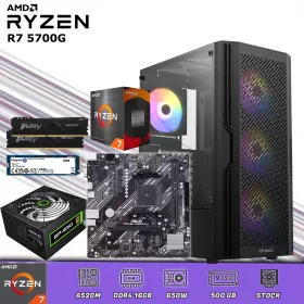 CPU Gamer Ryzen 7 5700G | 16GB DDR4 | 500 M.2