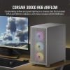 Case Corsair 3000D RGB AIRFLOW Vidrio templado 3 ventiladores Blanco