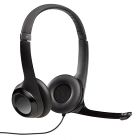 Audífonos Logitech H390 Noise Canceling con micrófono. USB-C. Negros