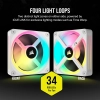 Ventiladores KIT 3 en 1 Corsair QX120 RGB ICUE LINK Blancos