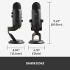 Micrófono Blue Yeti Profesional Blackout USB