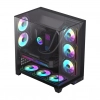 Case Gamemax Infinity Plus Vidrio templado frontal y lateral. Negro