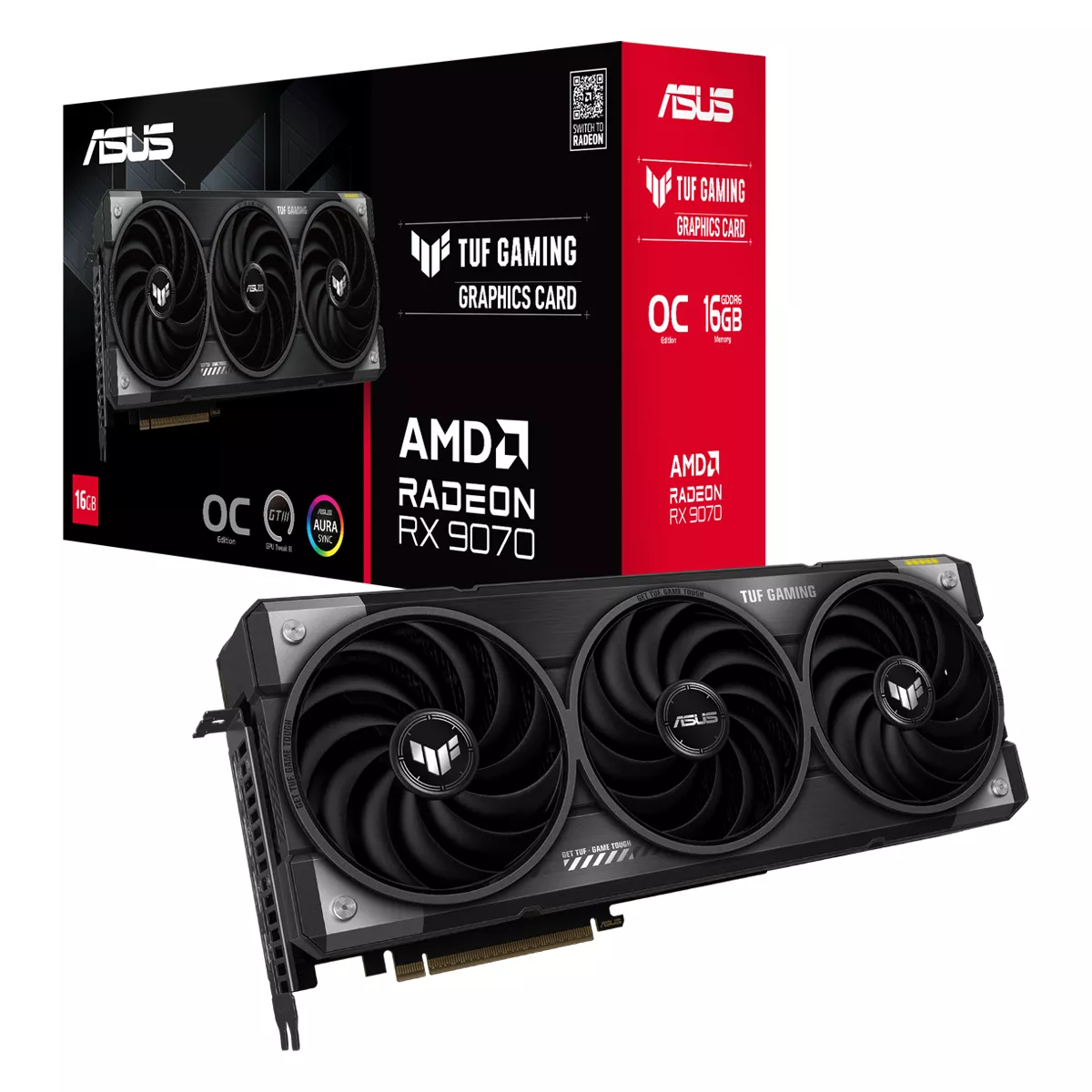 Tarjeta de Video AMD Radeon Asus TUF RX 9070 OC 16GB GDDR6 FSR