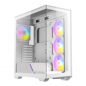 Case Antec C3 Vidrio templado ARGB 4 ventiladores Blanco