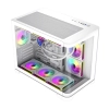Case Gamemax HYPE-M / Vidrio templado / ARGB / 3 ventiladores Blanco