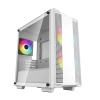 Case DeepCool CC360 Vidrio templado ARGB 3 ventiladores Blanco
