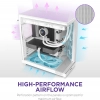 Case NZXT H6 Flow / Vidrio templado / 3 ventiladores / Blanco