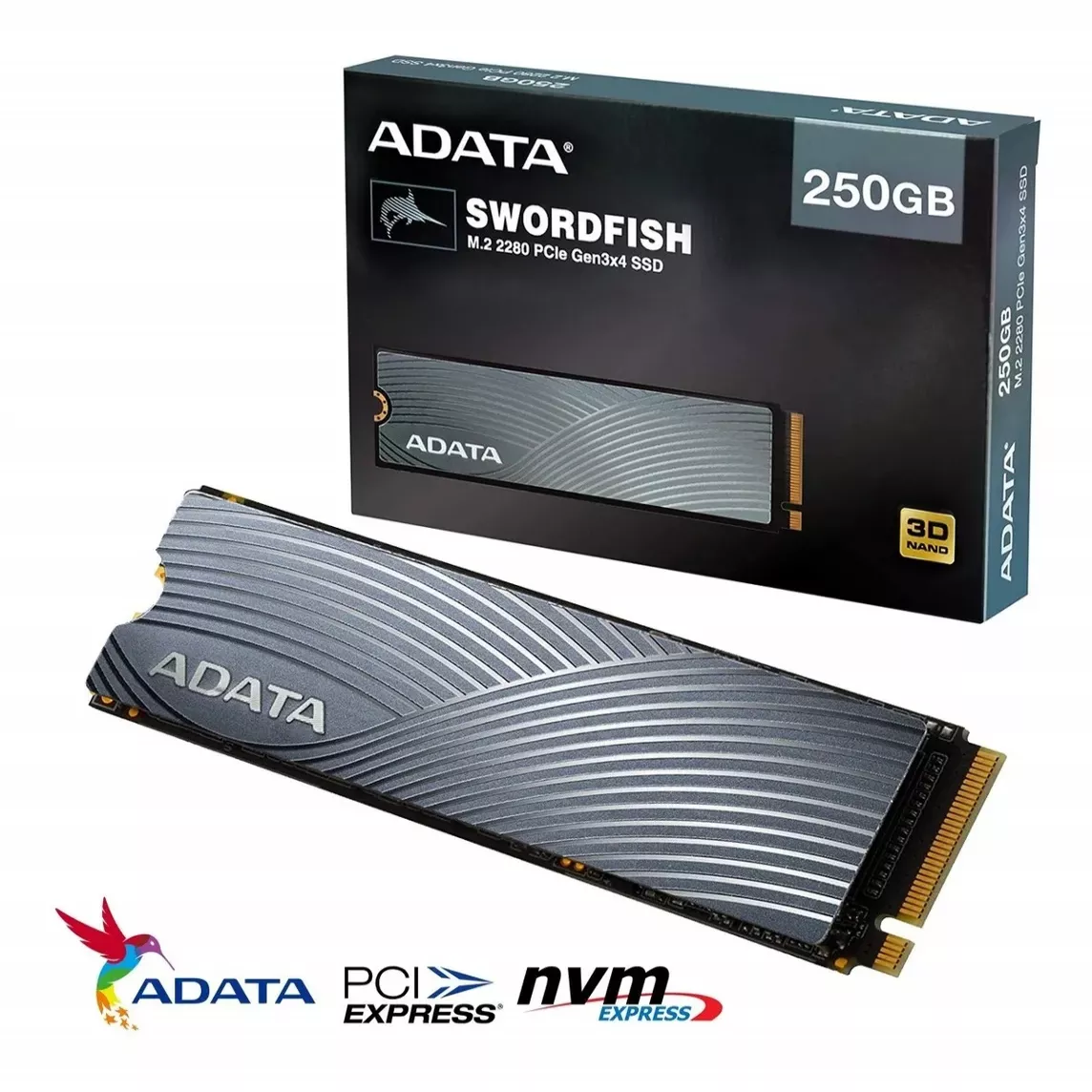 Disco sólido SSD M.2 NVMe AData Swordfish 250Gb Gen3x4 1800Mb/s