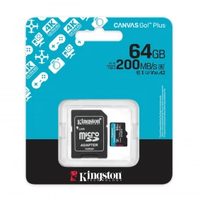 MicroSD Kingston Canvas Go Plus Gen4 64Gb 200Mb/s UHS-I U3 V30 A2