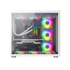 Case Gamemax Infinity Vidrio templado frontal y lateral 4 Ventiladores Blanco