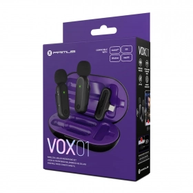 Micrófono Primus VOX01 PMI-L10BT Wireless Solapa (Pack 2TX + 1RX)