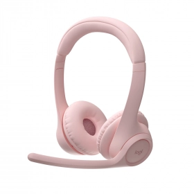Audífonos Logitech Zone 300 Noise Canceling con micrófono. Buetooth. Rosa