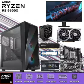 PC Gamer Ryzen 5 9600X | 16GB DDR5 | 1 TB 4.0 | RTX 5060 8GB | Monitor 24.5 200Hz