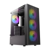 Case Antec AX27 Elite Vidrio templado Sim.RGB 4 ventiladores Led