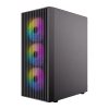 Case Antec AX27 Elite Vidrio templado Sim.RGB 4 ventiladores Led