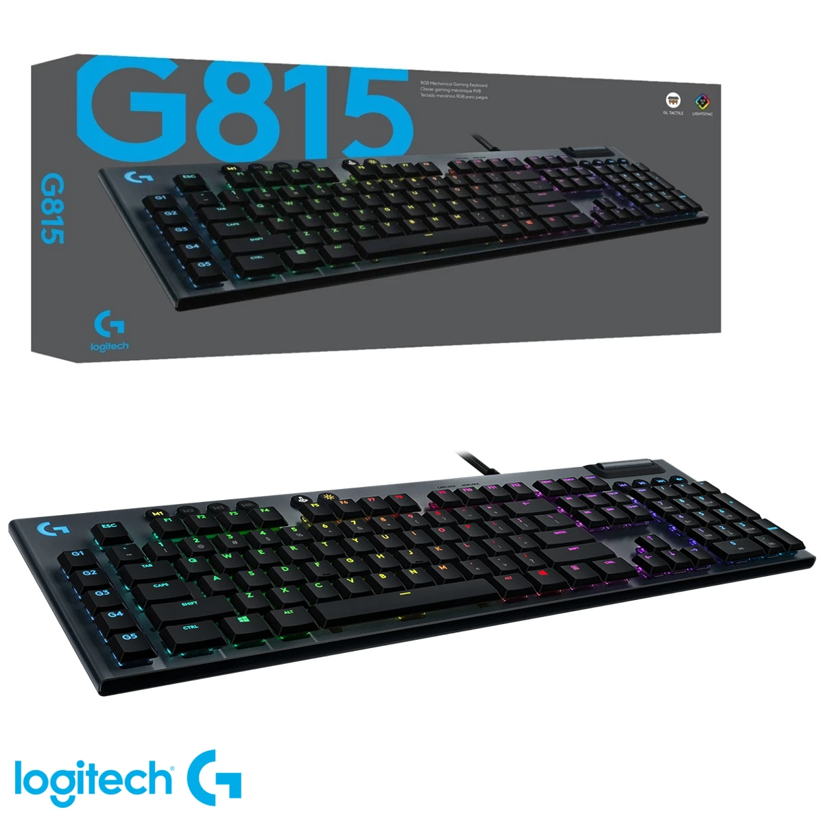 Teclado Logitech Mecánico G815 RGB LightSync GL Táctil