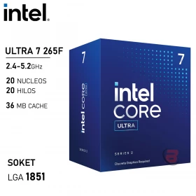 Procesador Intel Core Ultra 7 265F 2.4/5.2GHz 20 Nucleos LGA1851