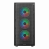 Case Cougar Airface Pure RGB ATX Vidrio templado 4 ventiladores Luz fija negro