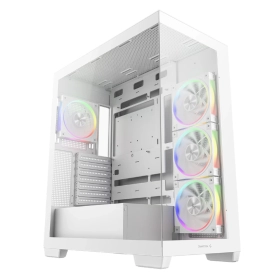 Case DeepCool CG580 4F V2 Vidrio templado ARGB 4 ventiladores Blanco
