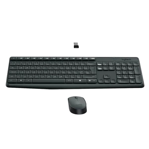 Combo de teclado y mouse Logitech MK235 Wireless 2.4GHz Español