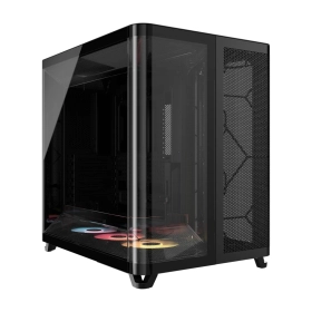 Case Corsair Triple Cámara 5400 RS120-R ARGB Vidrio templado / 3 ventiladores / Negro