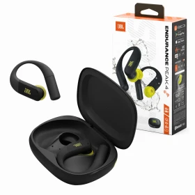 Audífonos JBL Endurance PEAK 4 Wireless IP68 Bluetooth 5.4 Negro/Lima