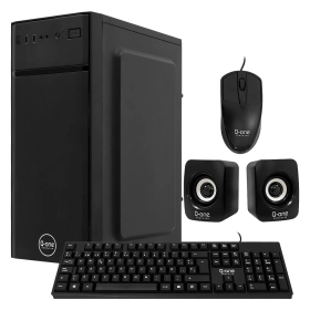 Case Q-One C6016 + Teclado + Parlantes + Mouse + Fuente 250W Real