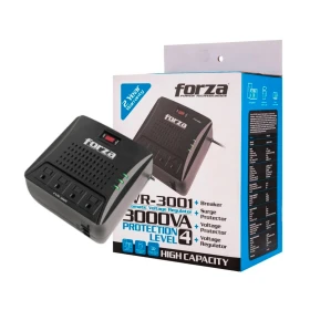 Regulador de Voltage Forza FVR-3001 3000VA/1500W RJ45 4 Tomas