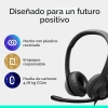 Audífonos Logitech H390 Noise Canceling con micrófono USB Negros
