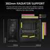 Case Corsair 3200D RS Vidrio templado 3 ventiladores Smoke